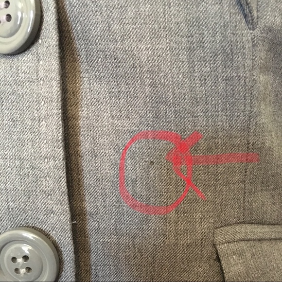 MOSCHINO cheap & chic label unique gray fitted wool blazer SZ 6 - Picture 5 of 8